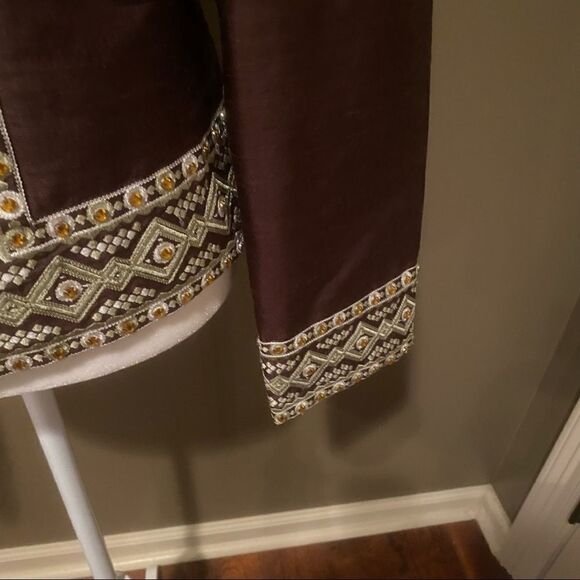 Victor Costa 100% Silk Beaded Elegant Blazer Jacket Size 14 - Picture 6 of 13